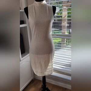 White Lace Midi White Dress